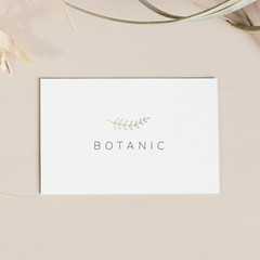 Botanic flyer isolated on background
