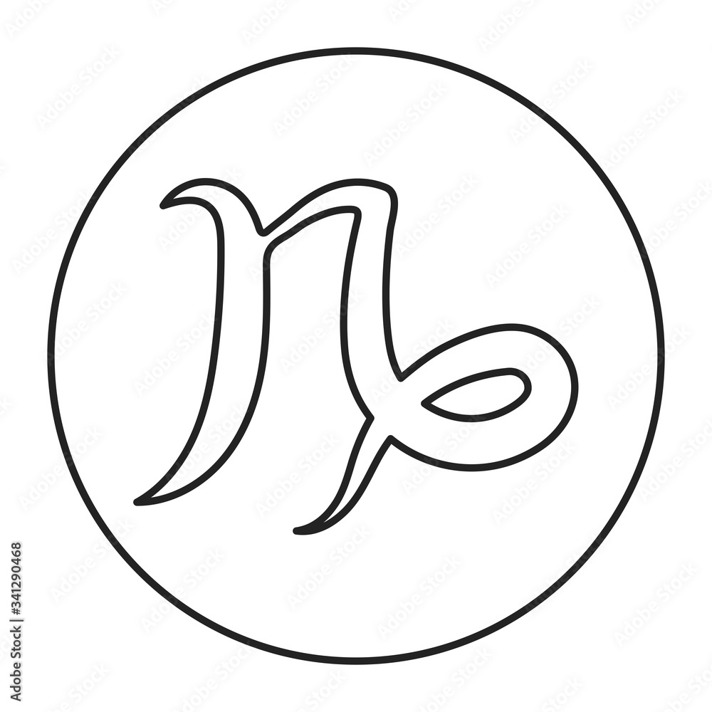 Capricorn black line icon. Zodiac sign. Astrology and horoscope. Predictions and human character. Element earth. Ruler Saturn. UI UX GUI design element. Editable stroke. Capricorn black line icon. Zodiac sign. Astrology and horoscope. Predictions and human character. Element earth. Ruler Saturn. UI UX GUI design element. Editable stroke.
