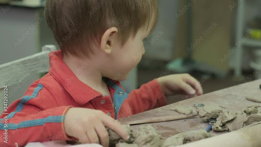 Children's master class in clay modeling. Ceramic workshop Children's master class in clay modeling. Ceramic workshop