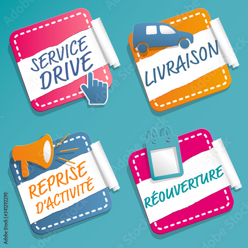 French reopening label set