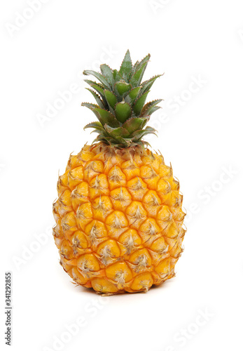 Baby pineapple isolated on white background.