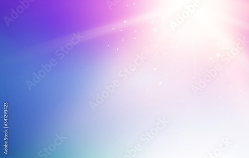 Blue sky and abstract light flash background. Vector illustartion.