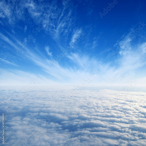 Clouds a view from airplane window