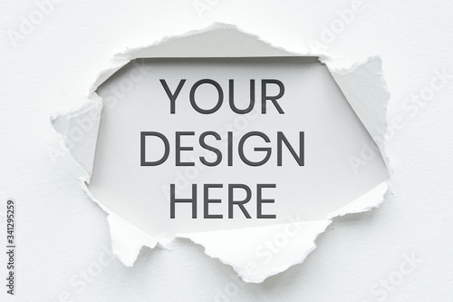 Принти на полотні Ripped paper banner