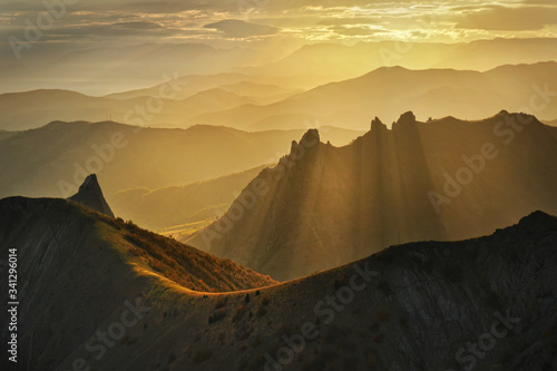Mountains in the golden rays
