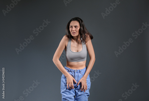 Young woman with anorexia o...