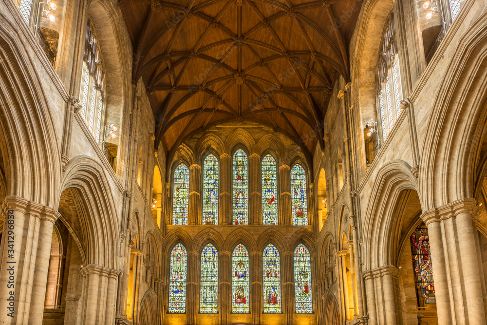 The interior of the West Front in Ripon cathedral.