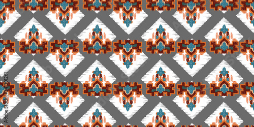 Drapery curves pagan tripe seamless pattern. Indian old surface background. Vector