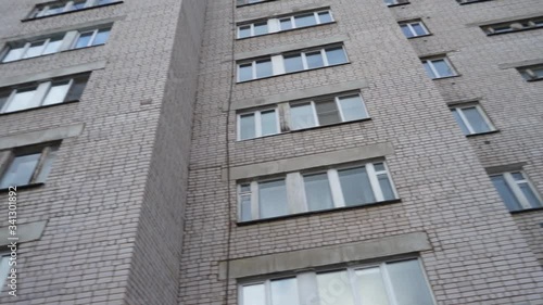 Wallpaper Mural multi-storey brick house with Windows Torontodigital.ca