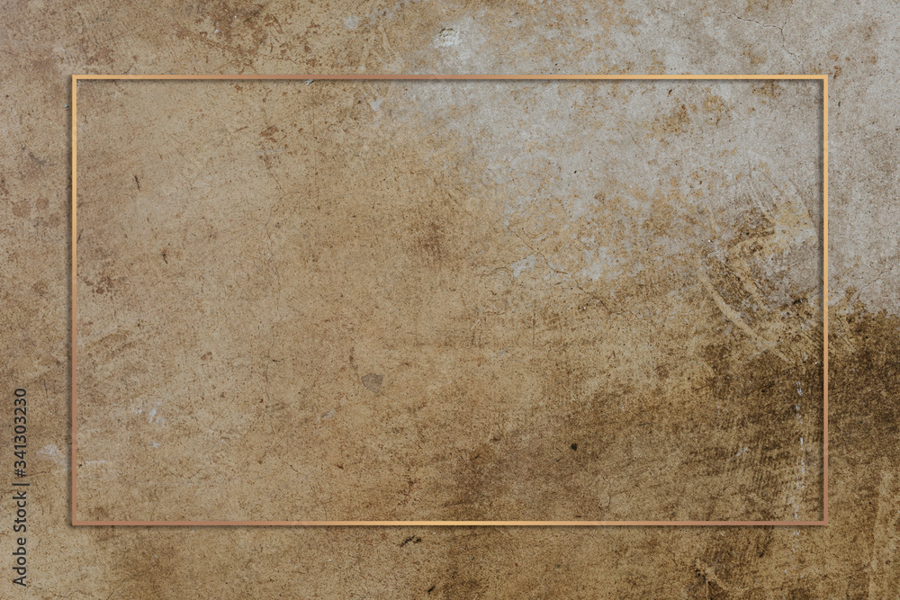 Golden rectangular frame mockup Golden rectangular frame mockup