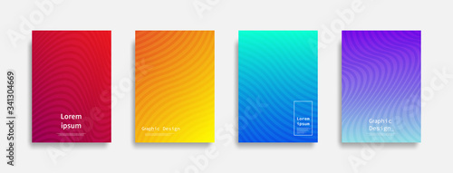 Minimal covers design. Colorful line design. Future geometric patterns. Eps10 vector.