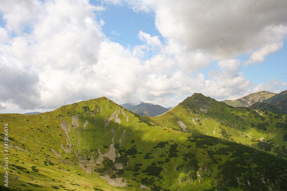 view of the mountain landscape, Tatra National park, Poland. High Tatras, Carpathian mountains view of the mountain landscape, Tatra National park, Poland. High Tatras, Carpathian mountains