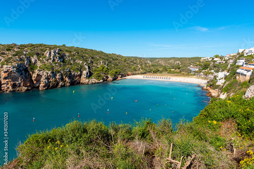 Fototapeta Naklejka Na Ścianę i Meble -  Cala En Porter Beach, one of the best resort beaches on Menorca, Spain