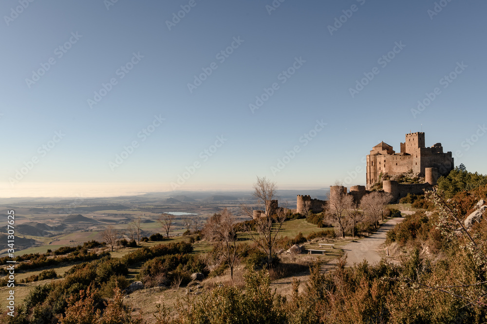 VIEW OF THE CASTLE OF LOARRE IN HUESCA SPAIN