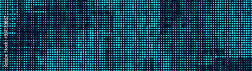 Halftone. Matrix glitch. Cybernetic futuristic background. Big data. Virus. Corrupted code. Vector illustration.