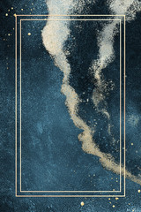 Frame on blue stone texture