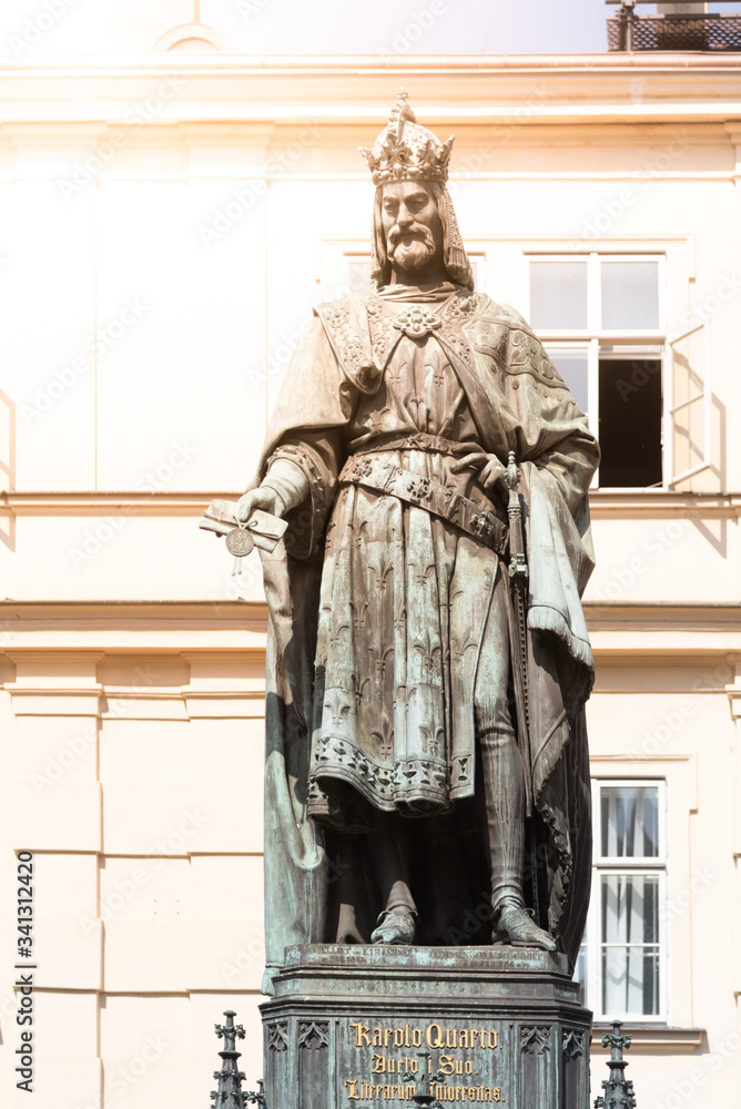 Statue of Charles IV at Charles Bridge, Old Town of Prague, Czech Republic Statue of Charles IV at Charles Bridge, Old Town of Prague, Czech Republic