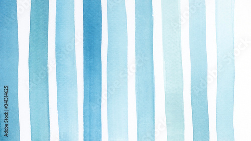 Striped blue watercolor banner