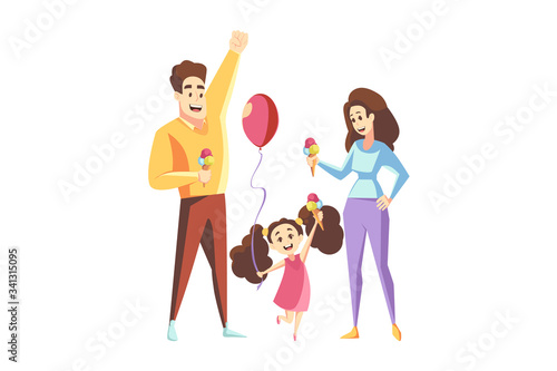 Fatherhood, motherhood, family, holiday concept