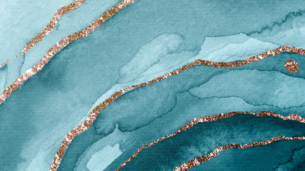 Blue glitter banner