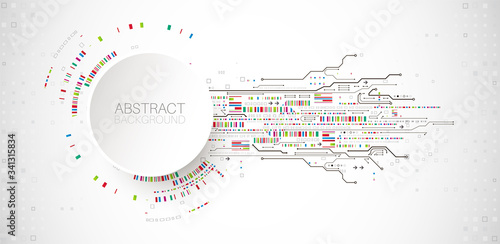 Modern futuristic, engineering, science, technology vector background.