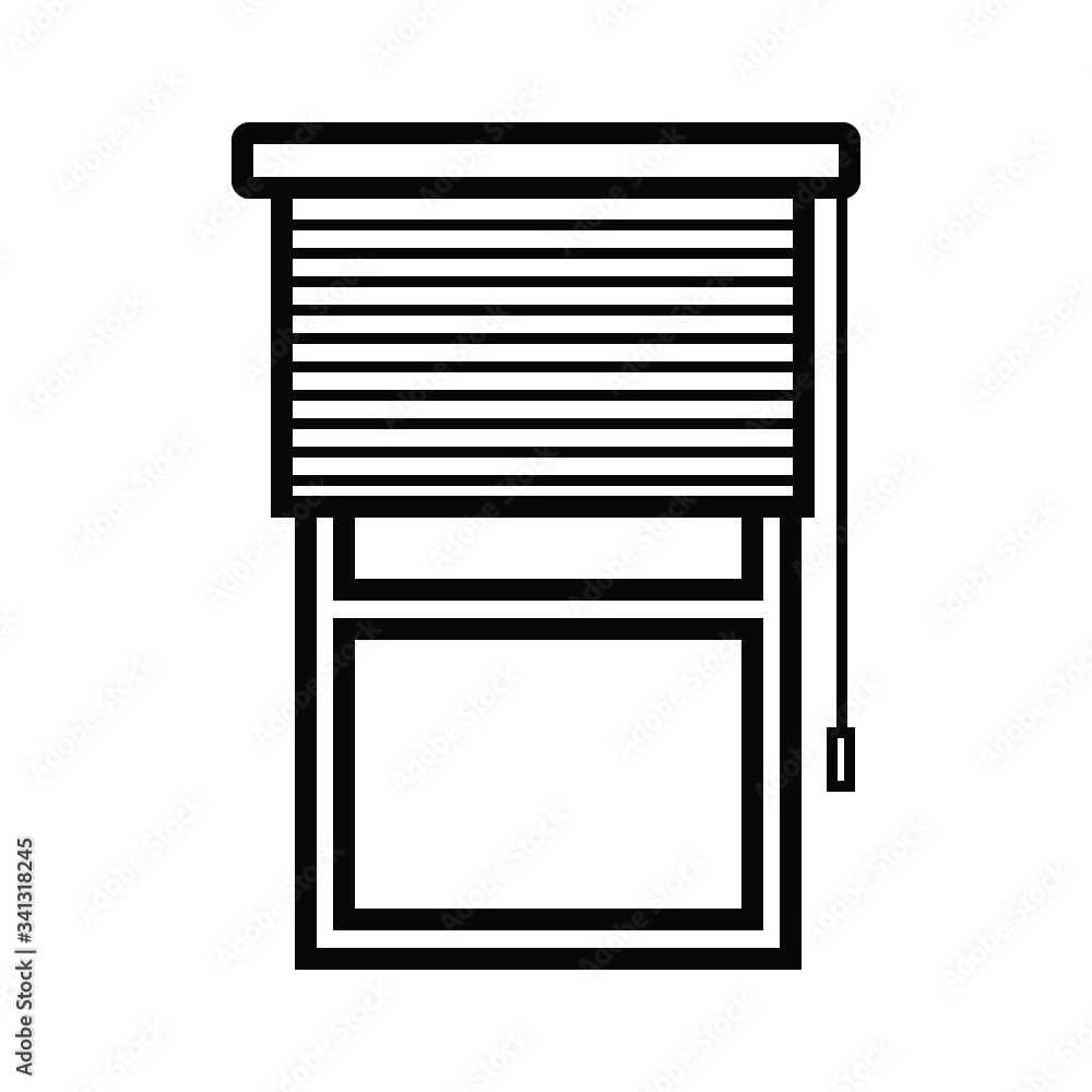 Window blinds vector icon photo Window blinds vector icon photo