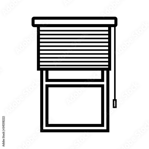 Window blinds vector icon photo