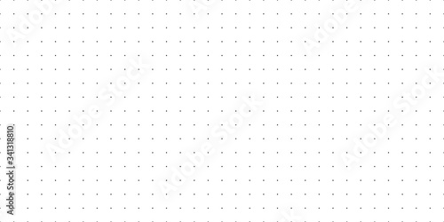 Horizontal seamless vector black dots on white background. Seamless dot grid technology background template. photo
