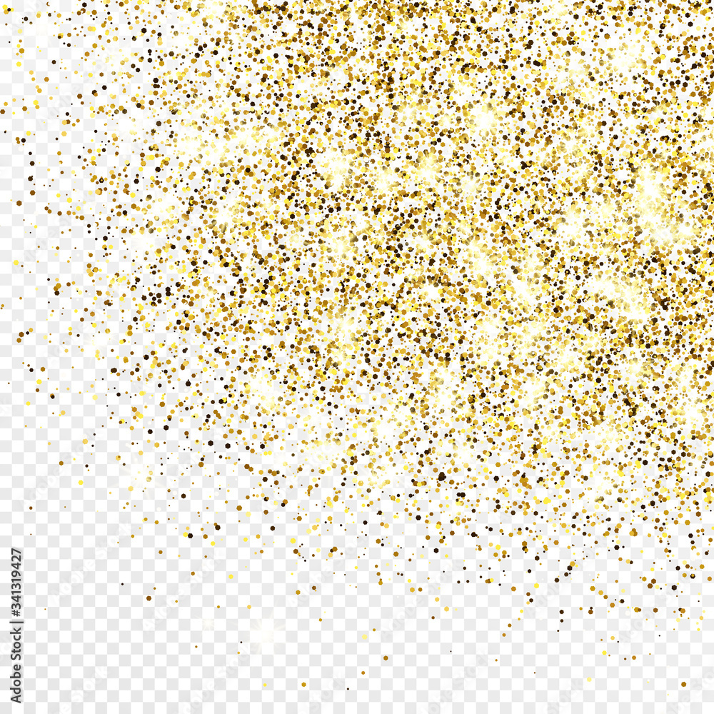 Gold glitter celebratory confetti background