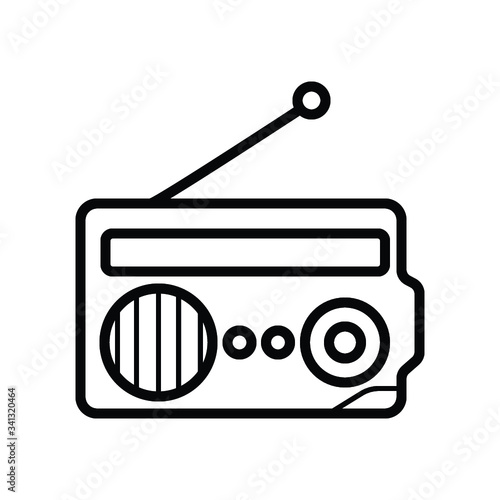radio icon vector illustration photo