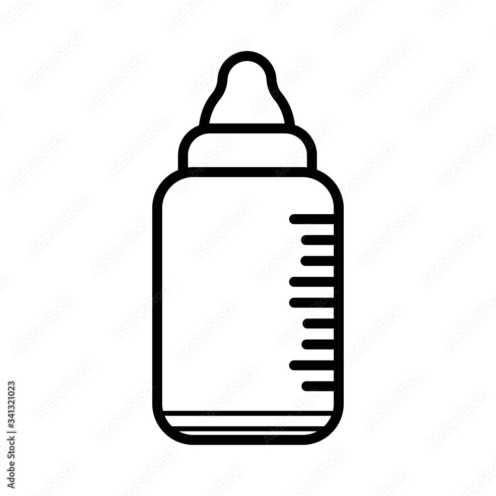 Baby milk bottle line art icon Baby milk bottle line art icon