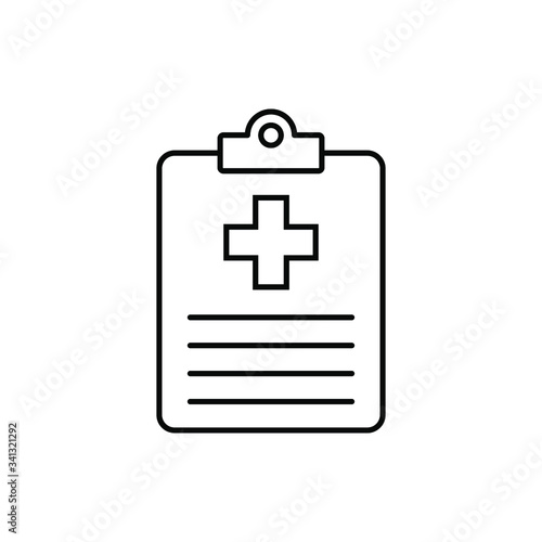 Medical record icon  medical report icon  vector isolated