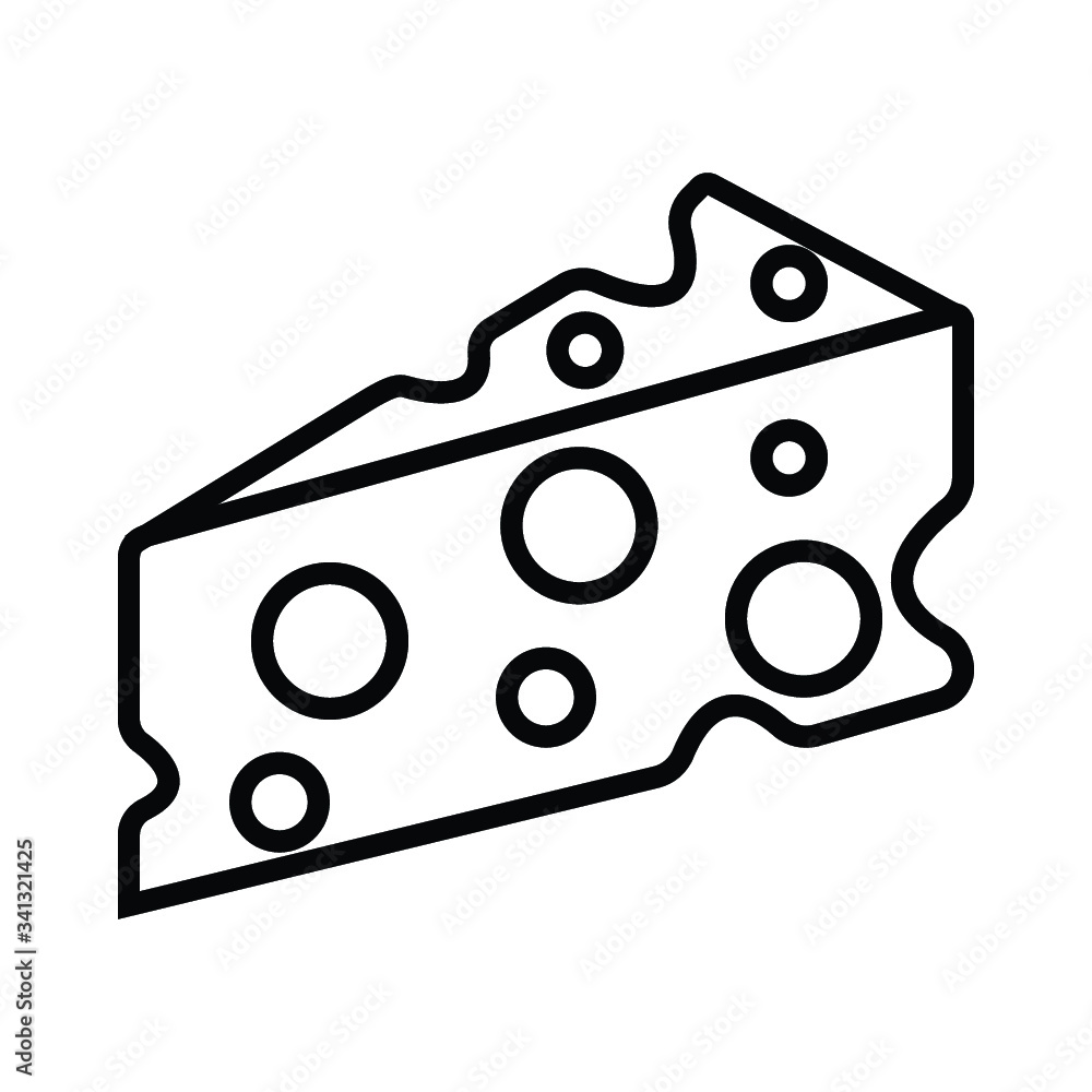 Swiss cheese or emmental cheese icon Swiss cheese or emmental cheese icon