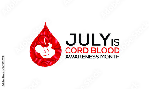 Vector illustration on the theme of Cord Blood awareness month observed each year during July.