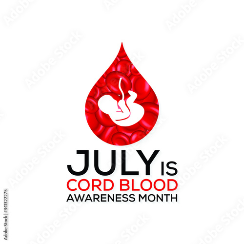 Vector illustration on the theme of Cord Blood awareness month observed each year during July.