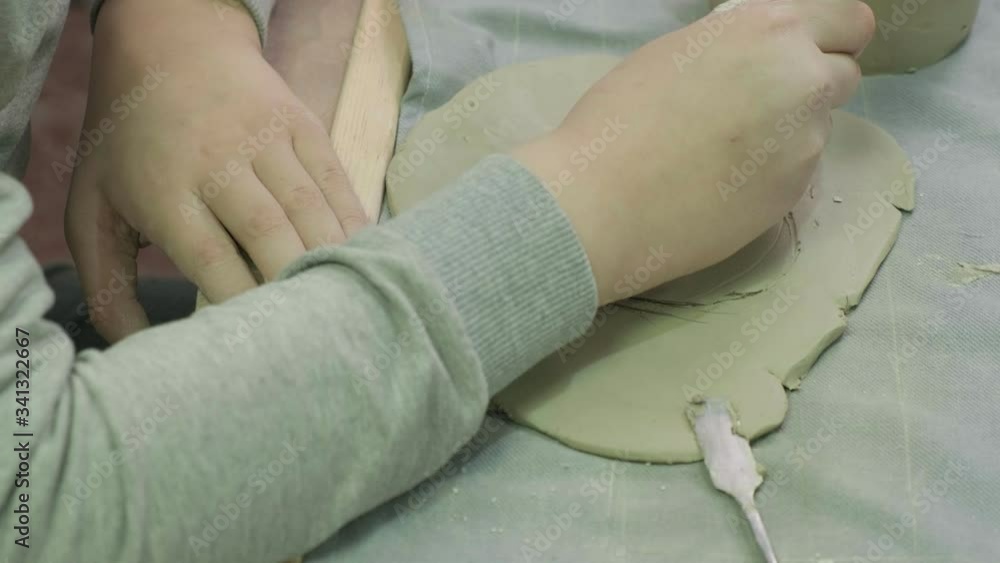 Children's master class in clay modeling. Ceramic workshop Children's master class in clay modeling. Ceramic workshop