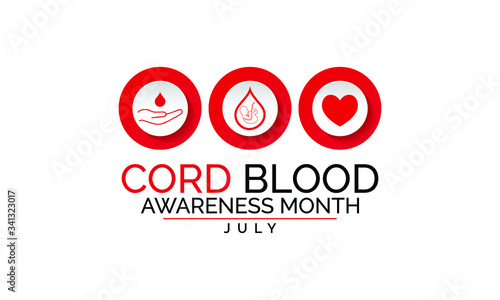 Vector illustration on the theme of Cord Blood awareness month observed each year during July.