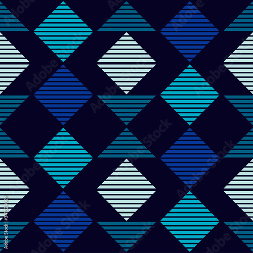 Seamless background. Drawn various shapes and doodles of objects. Abstract modern fashion illustration. Drawing for web design or printing.