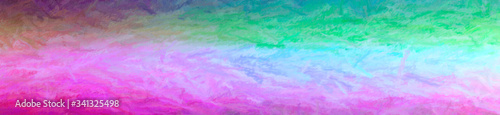 Abstract illustration of green, pink, purple Long brush Strokes Pastel background