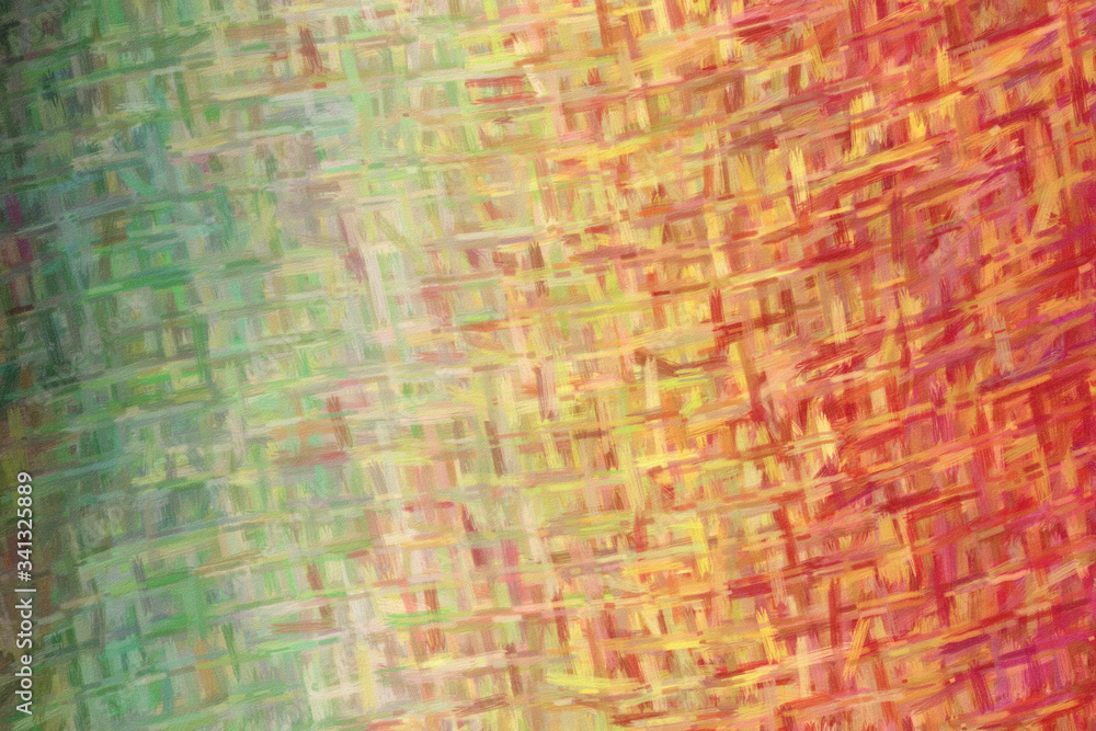 Green, yellow and red waves Large Color Variation abstract paint background.