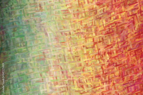 Green, yellow and red waves Large Color Variation abstract paint background.