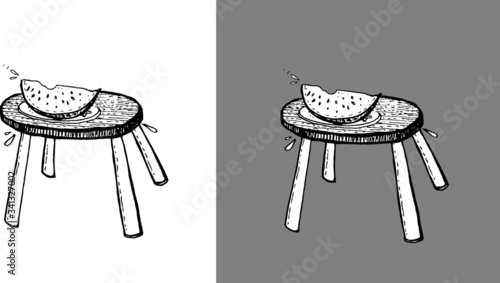 tasty watermelon illustration