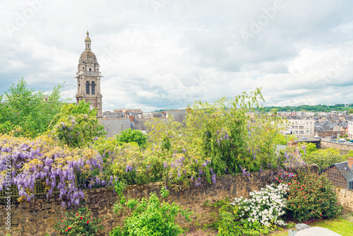 LE MANS, FRANCE - April 28, 2018: Traditional Cathedral building in Le Mans, France photo