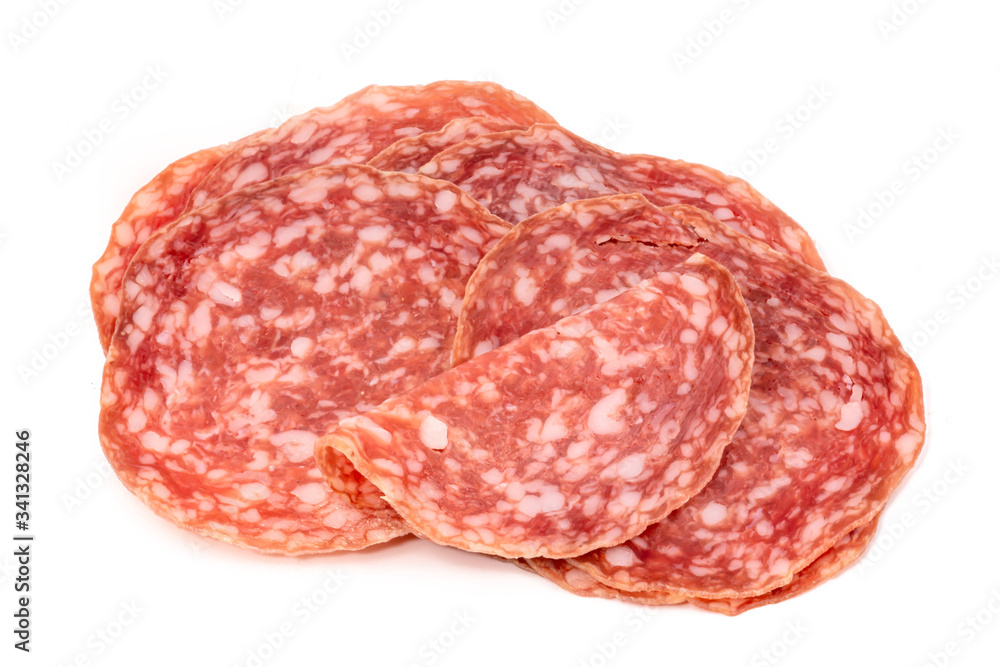 In Scheiben geschnittene, ungarische Salami In Scheiben geschnittene, ungarische Salami