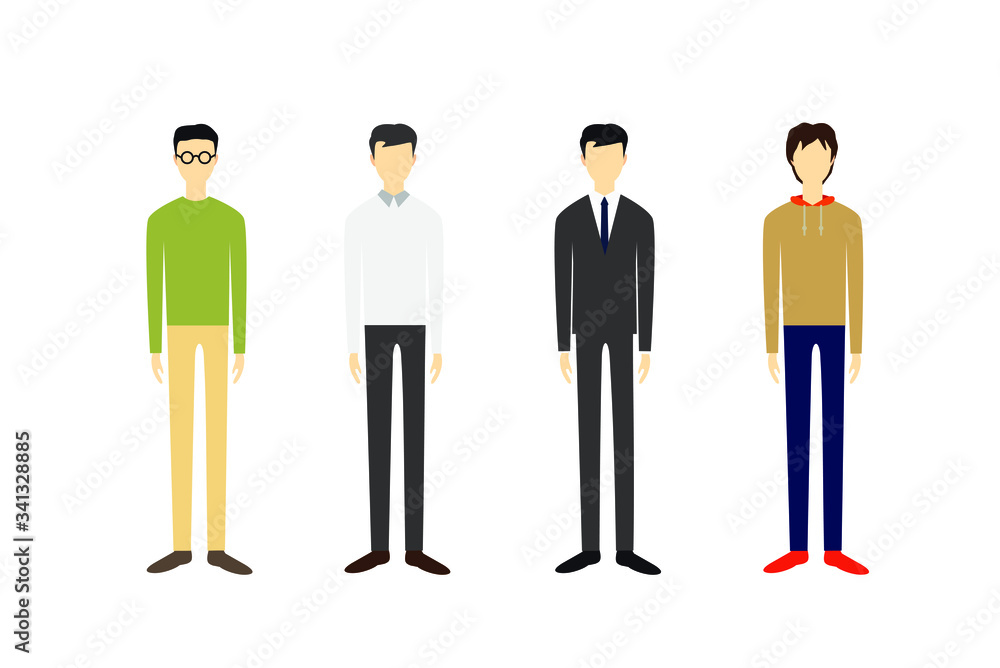 シンプルな顔なしの男性のイラスト シンプルな顔なしの男性のイラスト