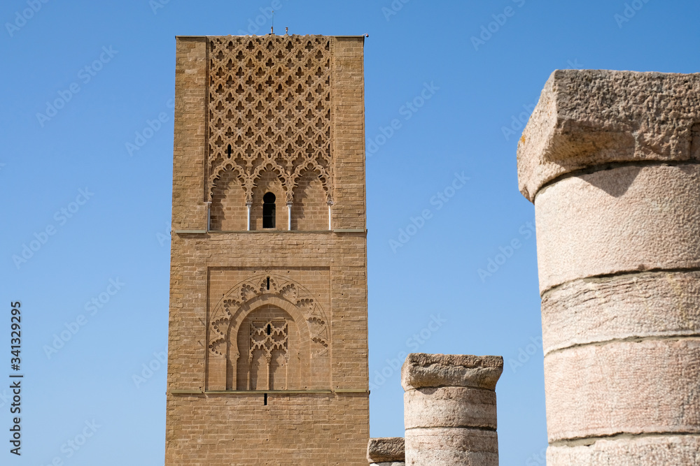 The Hassan Minaret Tower in Rabat, Morocco