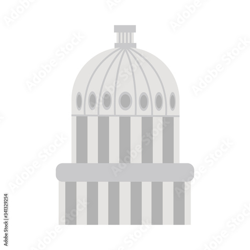 american parliament cupule flat detailed style