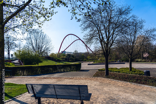 park bank nordstern gelsenkirchen bridge photo