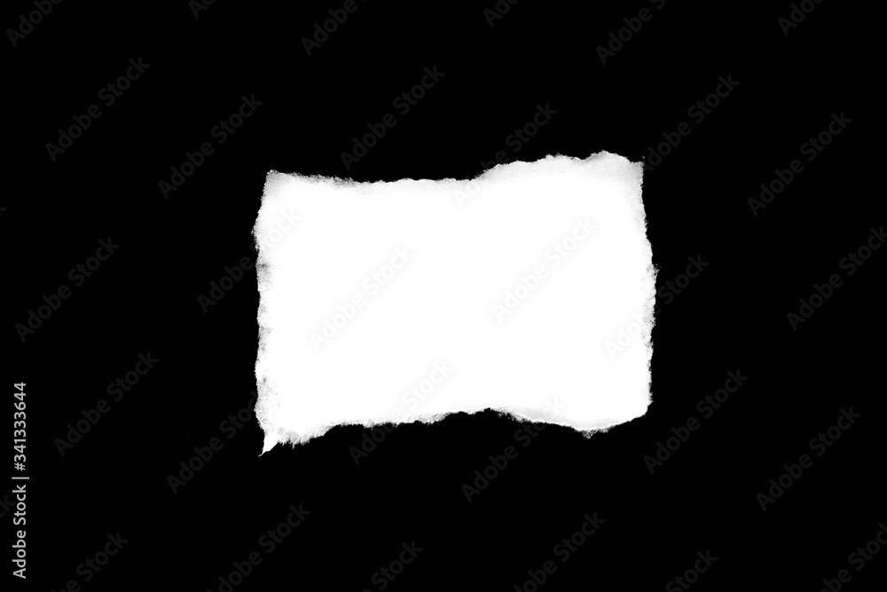 Isolated Rough Torn Rip Paper Cardboard Cut Stripe Piece Sheet Edge