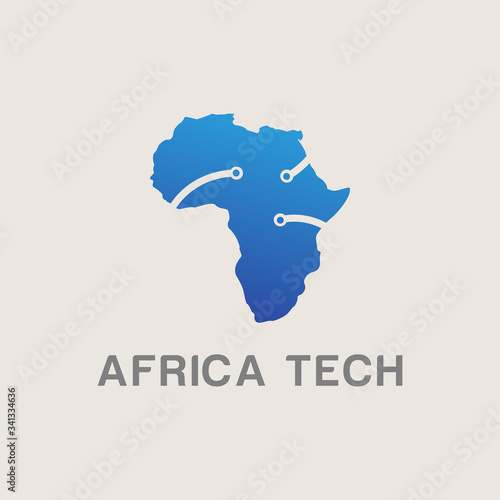 africa logo design icon vector symbol map illustration